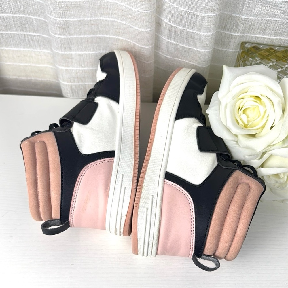 Dream Pairs Kids High-Top Sneakers - Black and Pink - Picture 7 of 11